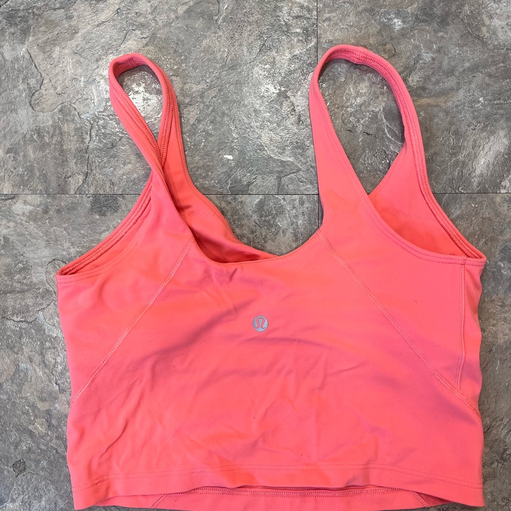 lululemon align crop - coral/hot pink